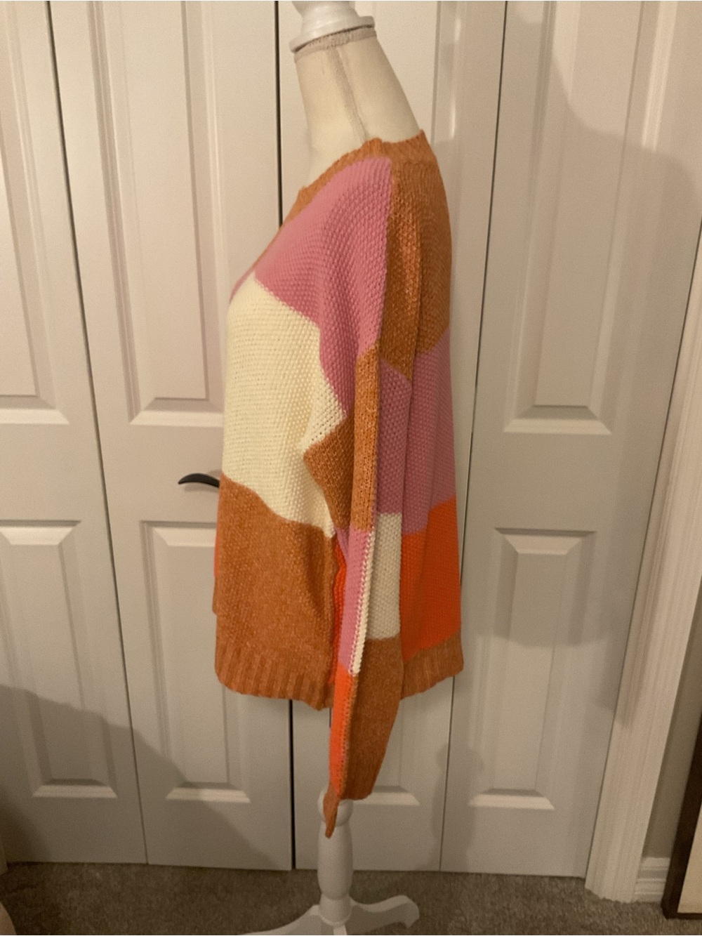 BiBi ColorBlock Checkered Sweater Size Large NWOT - Picture 8 of 13